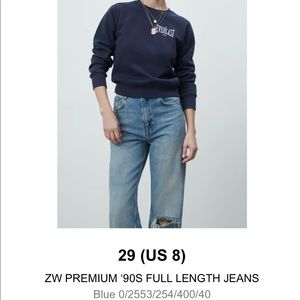 ZW Blue Premium 90s Full Length Jeans